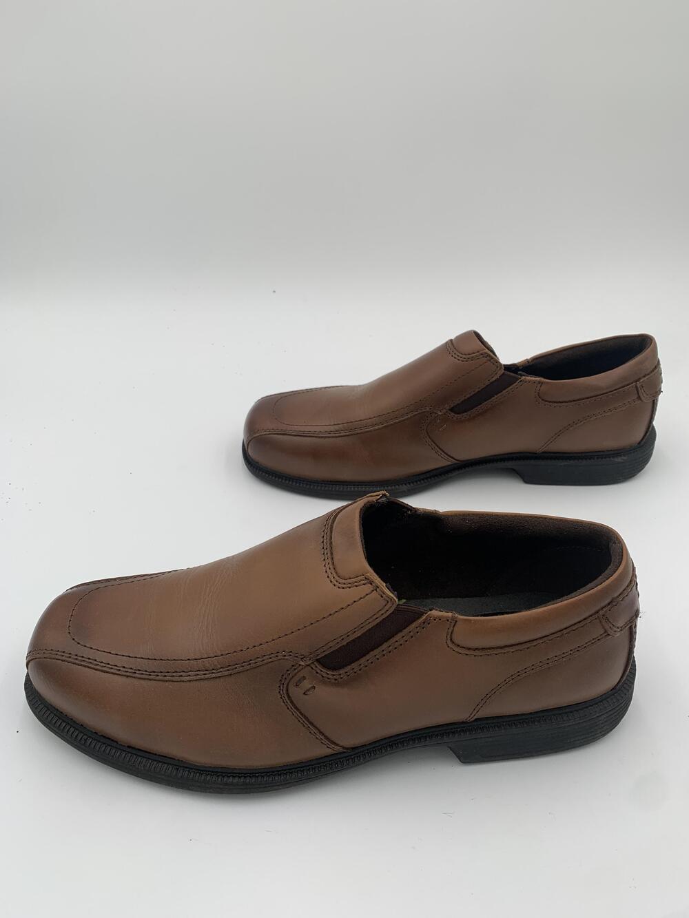 Florsheim Komfort Gel Shoes Mens Brown Leather Slip On Dress Oxford Size 10.5